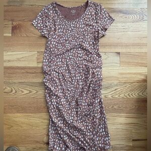Isabel Leopard Maternity Dress Size Large